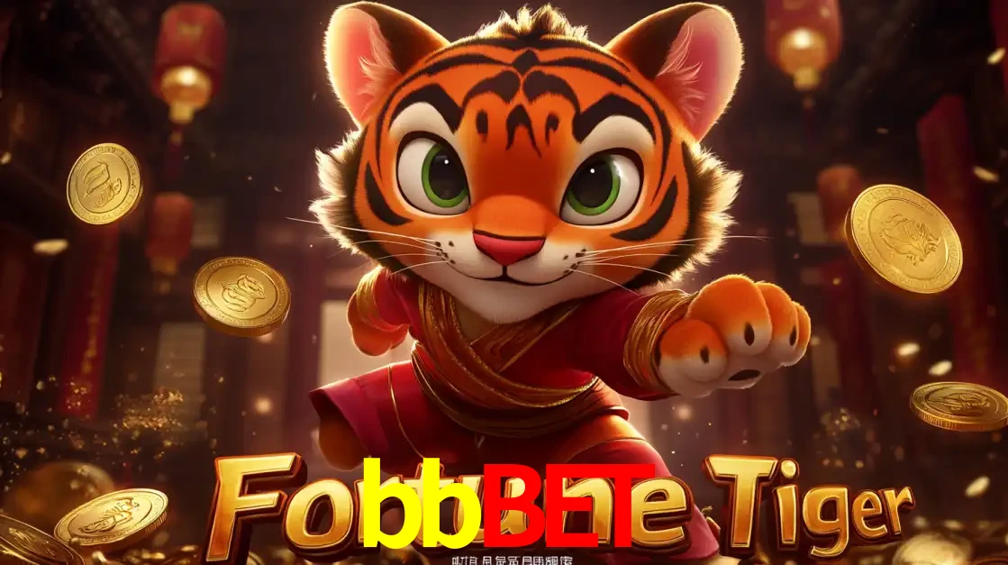 O carismático mascote do jogo de slot Fortune Tiger, um tigre fofo em pose de artes marciais, pronto para trazer sorte e multiplicadores de ganhos no cassino online bbbet.